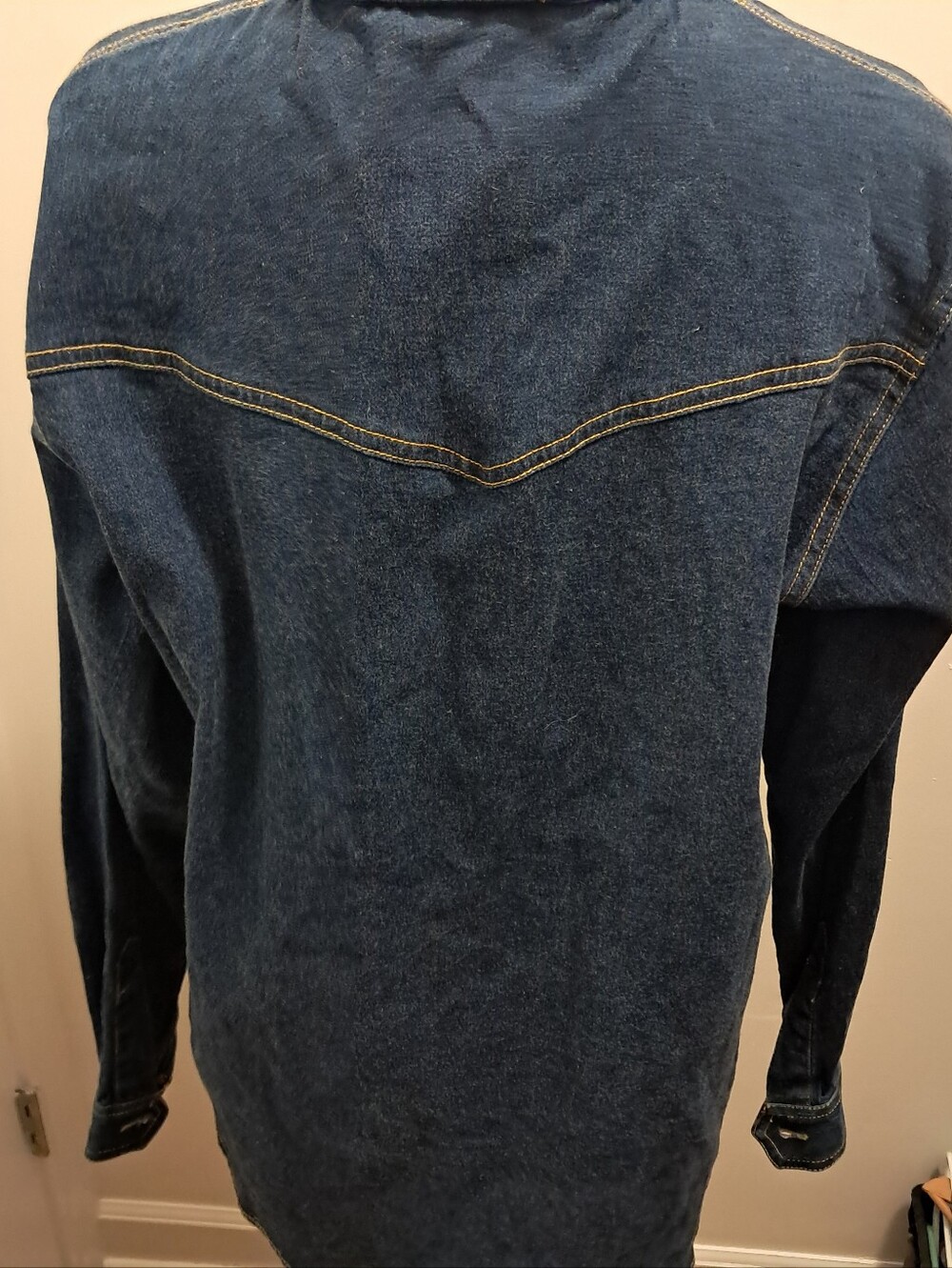 Vtg Y2k Embroidered Denim Jacket Large L Teacher Educator Retro Preppy - Picture 3 of 7